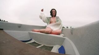 Sofi. Boating on the lake. Secret camera SJ