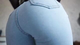 Jeans Facesitting POV! Flawless Booty Teasing JOI