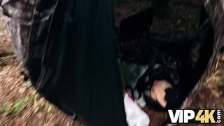 VIP4K. A Youthful Red-Haired Gal Cheats on Her Boyfriend In front of Him