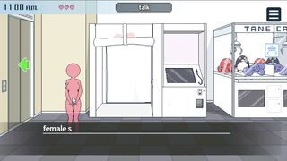 Gorgeous lady having sex in a teach station biffy with with one more lady watching and masturbating in erotic ryona comics gameplay