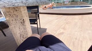 mother I'd like to fuck Helps Me Cum at the Pool