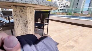 mother I'd like to fuck Helps Me Cum at the Pool