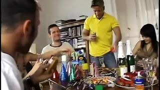 College gals in an fuckfest getting banged in each gap