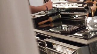 My wife dancing while me recording her hidden