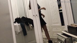 My wife dancing while me recording her hidden