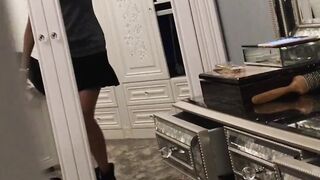 My wife dancing while me recording her hidden