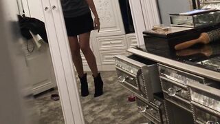 My wife dancing while me recording her hidden