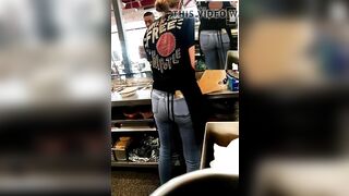 Teen with sexy firm ass candid