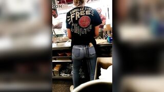 Teen with sexy firm ass candid