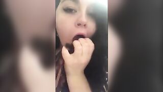 Lesbian sniff her sisters dirty panties