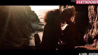 LETSDOEIT - Romantic Sex At The Beach With Two Hot Lesbians