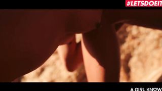 LETSDOEIT - Romantic Sex At The Beach With Two Hot Lesbians