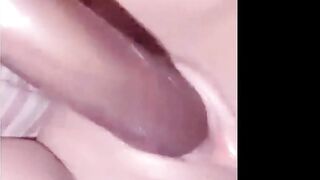 Bangladeshi Girl 1st time playing with brinjal