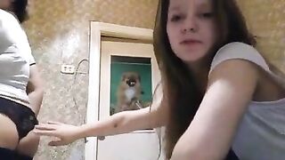 Russian Mature and Woman get playful on Webcam
