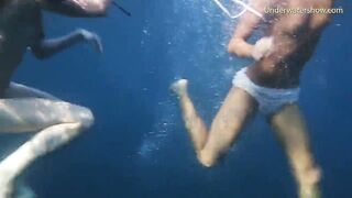 Hotties naked alone in the sea