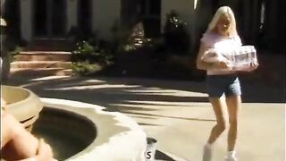 Sexually excited wench takes fake penis in her taut vagina and gets snatch licked