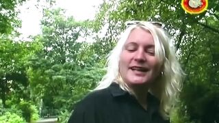 Golden-haired Inserts Thick Cucumber Then Rides Hard Weenie