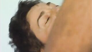Stockinged older bitch banged hard after pool stick drills her cooch