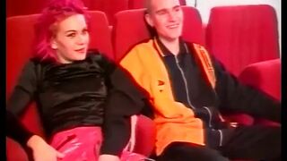 Hawt teen with colored hair gets banged and toyed