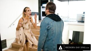 MODERN-DAY SINS - Violent BF Aggresively DESTROYS Aiden Ashley's Snatch For Banging His Most good Ally!