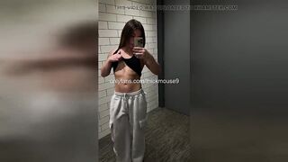 Brunette hair Virgin's OnlyFans Oops: Accidental Squirt Explosion Alone!