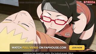 Naruto Screws and Creampie Sarada During the time that Sakura Is Watching, This guy Betrayed Boruto (uncensored Manga)