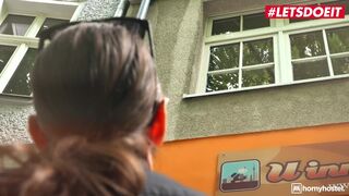 HORNYHOSTEL - Brunette hair Tourist Bad Lady Takes A Lengthy Dong In Her Twat Full Scene