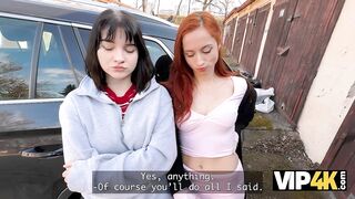 VIP4K. 2 Amateur Lesbian babes Don’t Mind Their 1st Trio With a Stranger