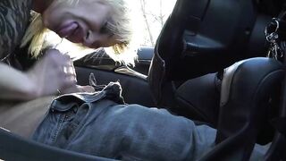 Breasty French mother I'd like to fuck Blows my rod in a car