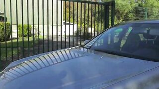 Breasty French mother I'd like to fuck Blows my rod in a car