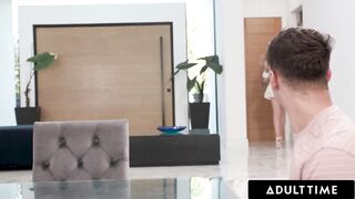 ADULT TIME - Nasty Tiny Dylan Moore Seduces Shocked StepCousin By Showing Him Her Soaked Snatch