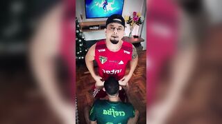Homo football player screws deeply