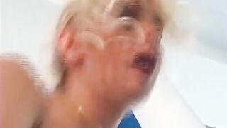 2 Whores From Germany Got Banged Jointly at Pool Three-some