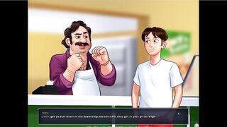 Summertime saga - Josephine gave Johannes a oral-job behind the counter ... Johannes drilled Tina
