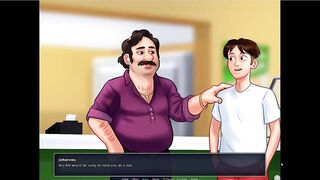 Summertime saga - Josephine gave Johannes a oral-job behind the counter ... Johannes drilled Tina