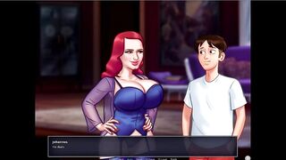 Summertime saga - Josephine gave Johannes a oral-job behind the counter ... Johannes drilled Tina