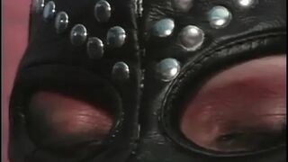 Charming golden-haired bitch in mask gets strangeman's shlong inside her dark hole