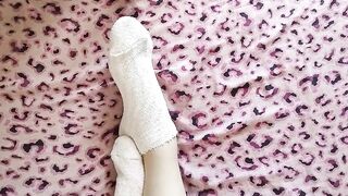 Enjoying my recent Polo Ralph Lauren fuzzy socks -POV -FOOTFETISH