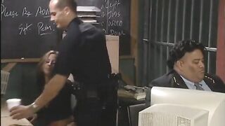 Curvy Lalin girl gets on her knees to give a sloppy moist bj then bangs in prison