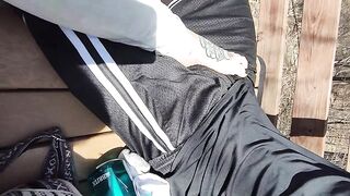 Spontaneous Outdoor Foot Massage & Teasing!