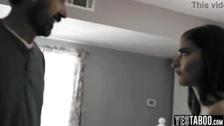 Concupiscent older stepdad spanks and rails tiny glamorous Latin chick teen step daughter