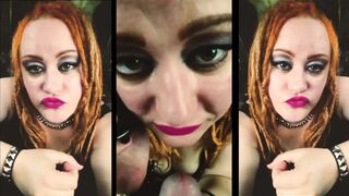 Talking to her boyfriend on the phone whilst this babe sucks off his cute buddy