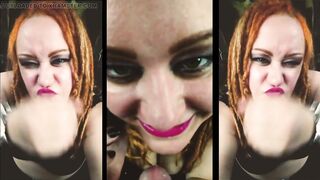 Talking to her boyfriend on the phone whilst this babe sucks off his cute buddy
