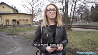 Public Agent - This babe's just eighteen but that babe knows how to suck and bang a large cock in a basement