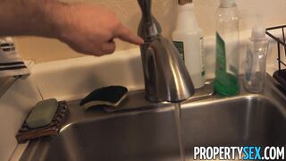 PropertySex Breathtaking Exotic Honey with Astonishing Butt and Large Natural Melons Screws her Landlord