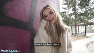 Public Agent Golden-haired Brit Sweetheart POV Fellatio and Banged Outside