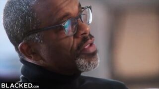 BLACKED Blond temptress Amber seduces grandpa