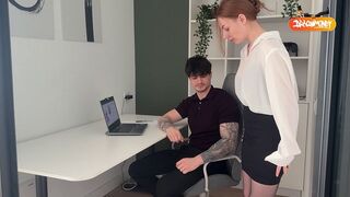 The Boss Screwed the Redhead Secretary in his Office