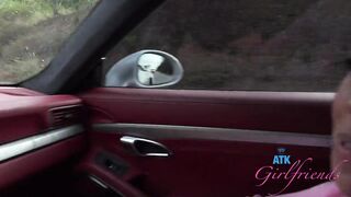 Super hawt Ameena Green gets her twat fingered and sucks rod in car POV