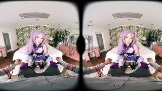 VR Conk Genshin Impact Keqing A hot Teen Cosplay Parody with Lulu Chu In VR Porn